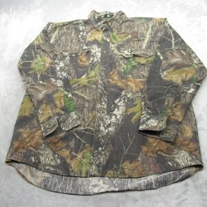 Mossy Oak Ripstop Shirt Mens XL‎ Camo Break Up Button Long Sleeve Hunting Rugged
